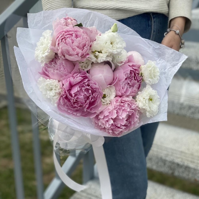 Букет «Пионы и эустома», фото 4